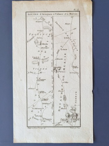 1808 antica mappa spagna - antica,