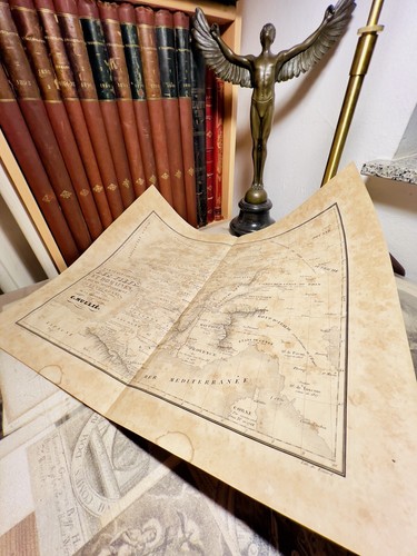 Mappa storica 1836 - mappa, francia