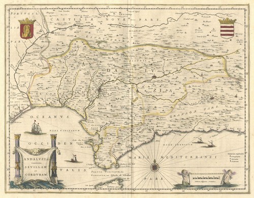 Mappa antica andaluzia - mappa, "andaluzia