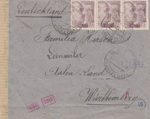 Spagna 1941 lettera per - spagna:, 1941:
