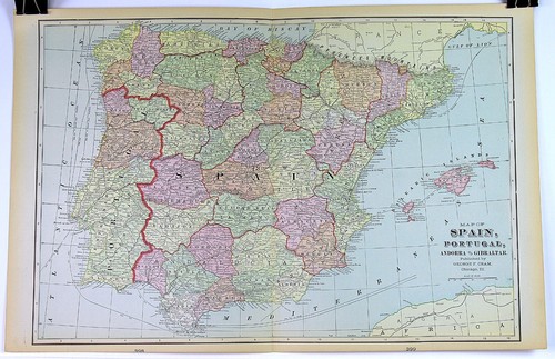 Mappa spagna portogallo - spagna, anni