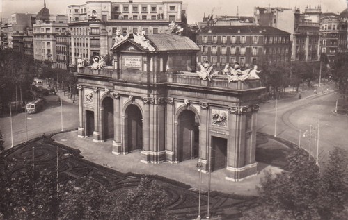 Postkarte madrid puerta de - madrid,