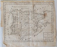 1807 Antica Mappa di Spagna e