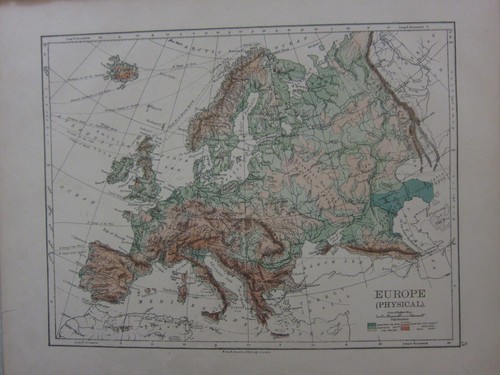 1897 mappa europa terra - 1897,