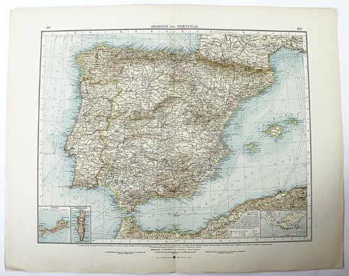 1898 mappa tedesca spagna - tedesca, di