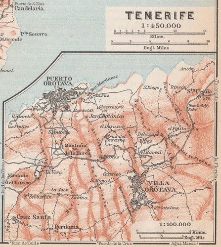 Tenerife mappa originale 1929 - mappa,