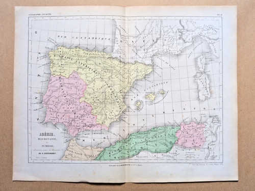 Antica mappa lingua - antica, in