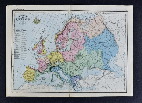 Mappa delamarche 1864 europa - delamarche,