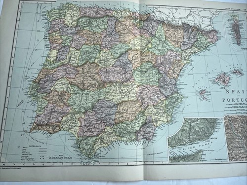 1900 mappa spagna - mappa, di