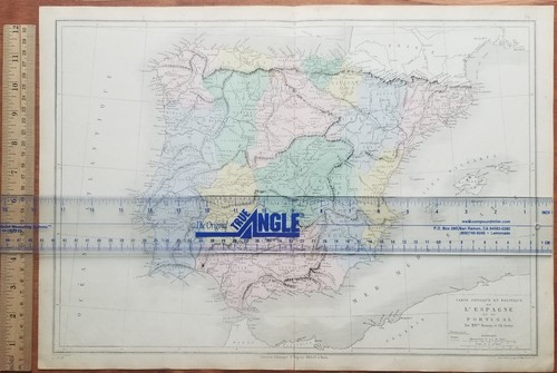 Iberia 1870 mappa drioux - iberia,
