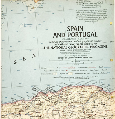 1965 spagna portogallo mappa - portogallo,