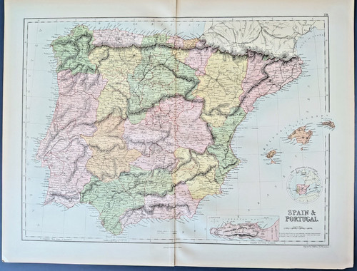 Mappa spagna portogallo - spagna,