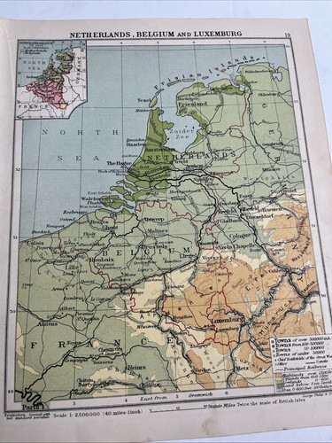 1923 mappa dei paesi bassi - mappa,