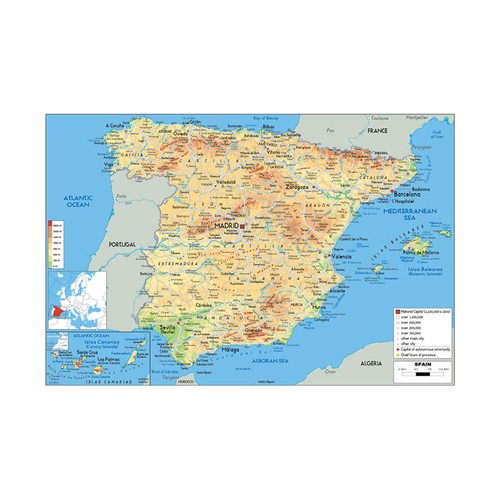 Poster mappa topografica