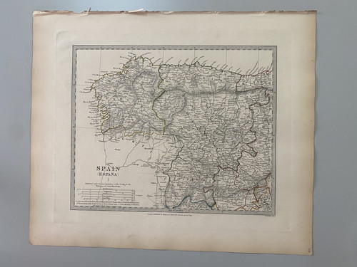 1831 sduk map spagna i - 1831, spagna,