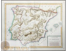 Spagna Portogallo 1767 Mappa