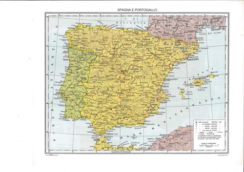 Spagna portogallo cartina - spagna, e