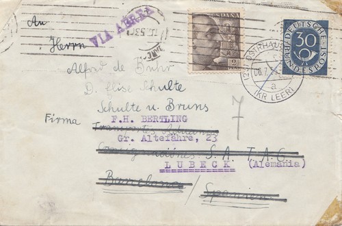 Spagna 1953 lettera - spagna:,