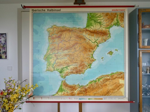 Vintage cartina da parete - cartina,
